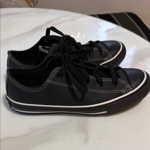 Converse Kids Black leather Sneakers